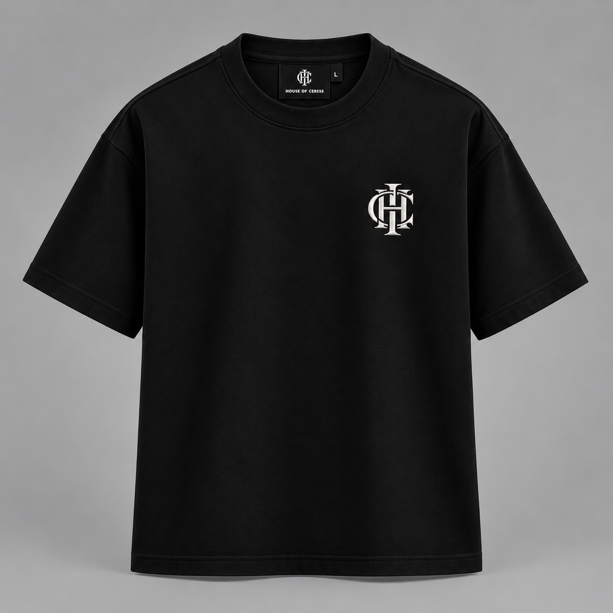 signature tee — Black