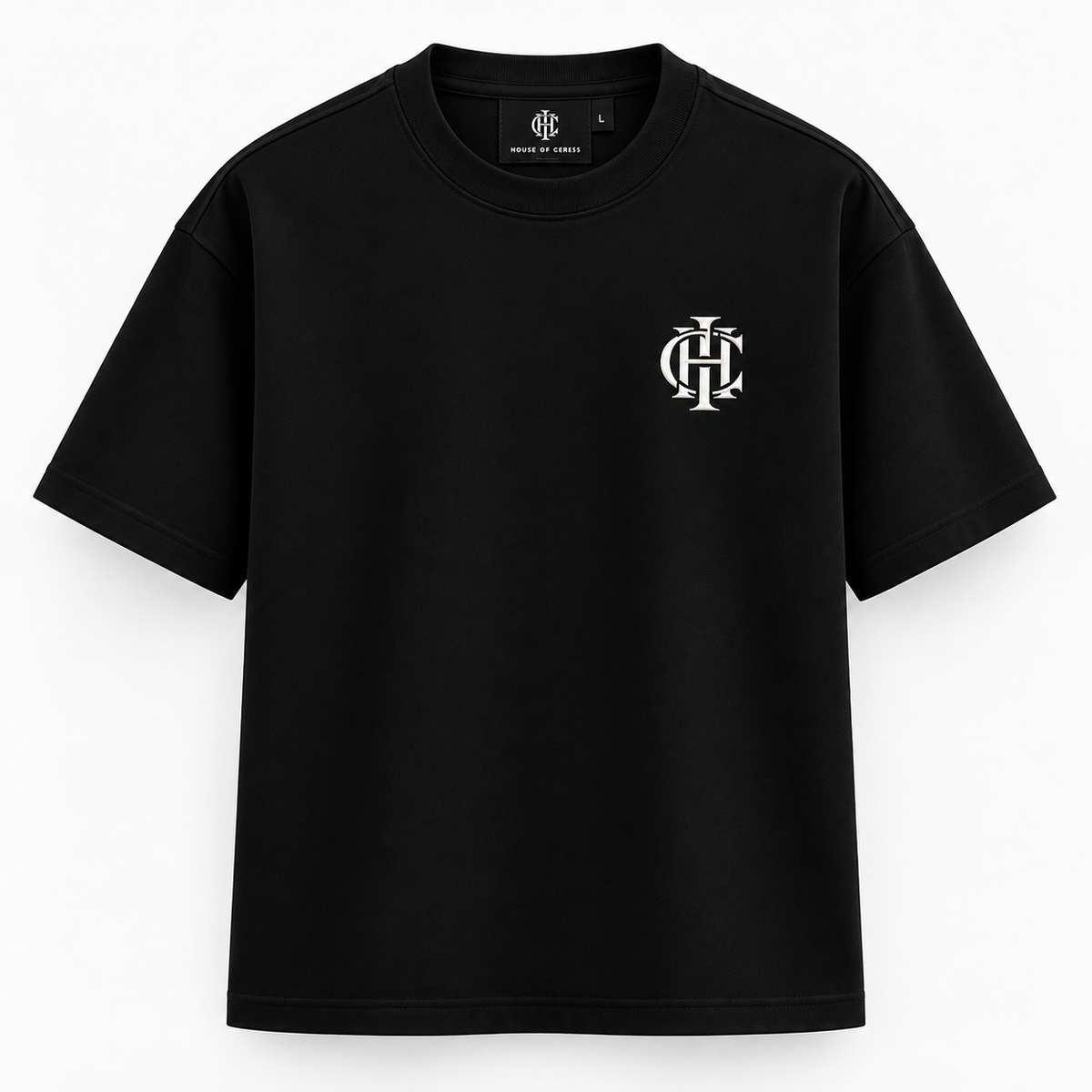 signature tee — BLACK